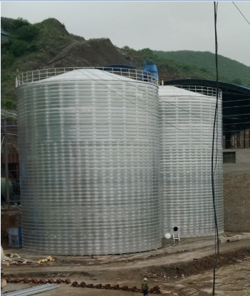 盐源粮食钢板仓的安装全过程不用热焊接